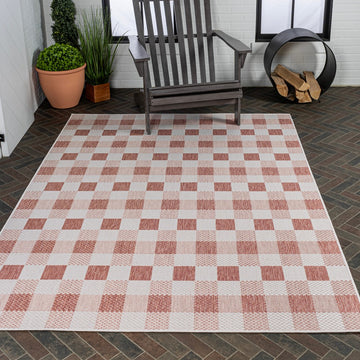 Darcy Traditional Geometric Bold Gingham Area Rug